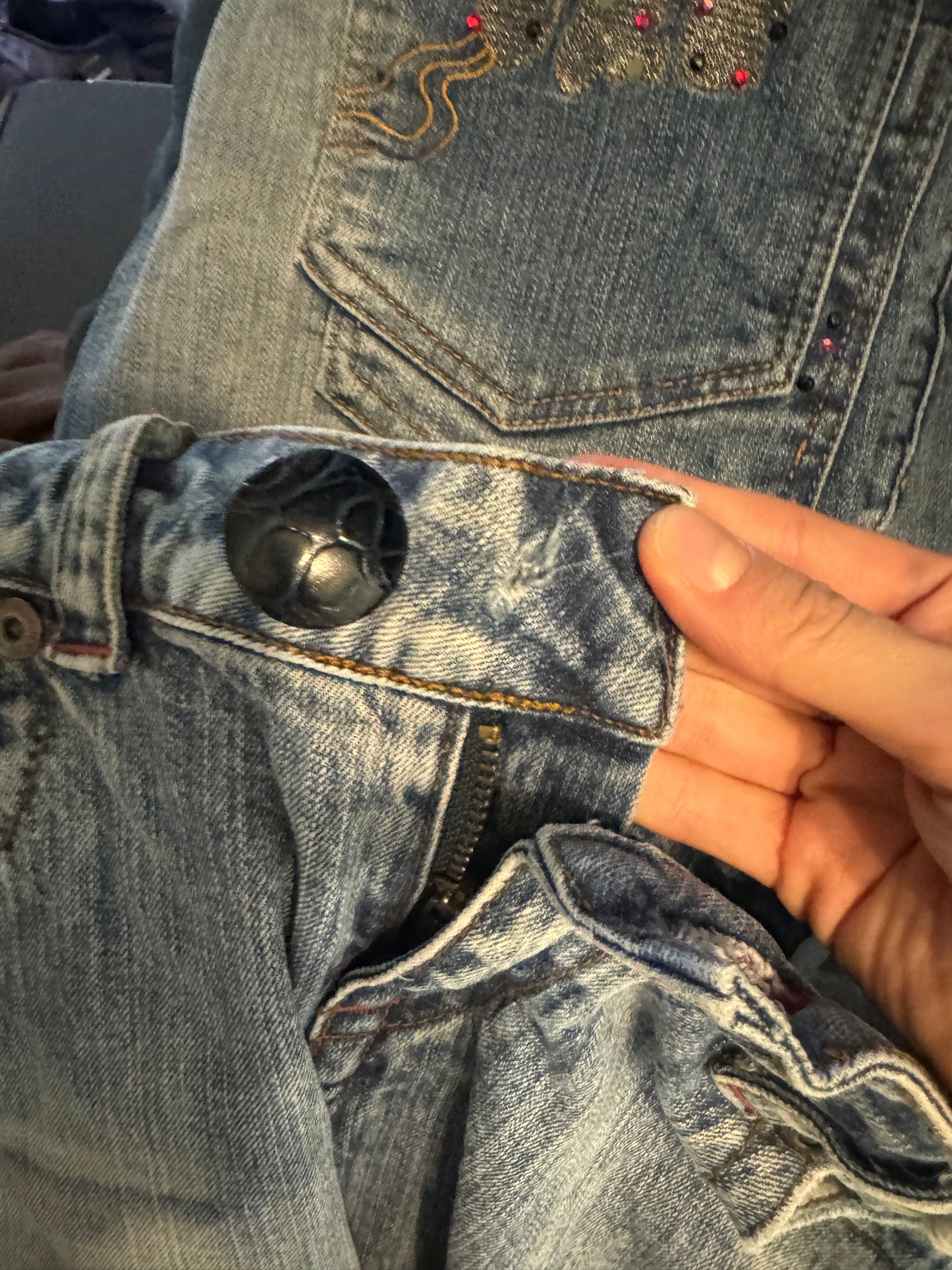Lågmidjade jeans stl: S