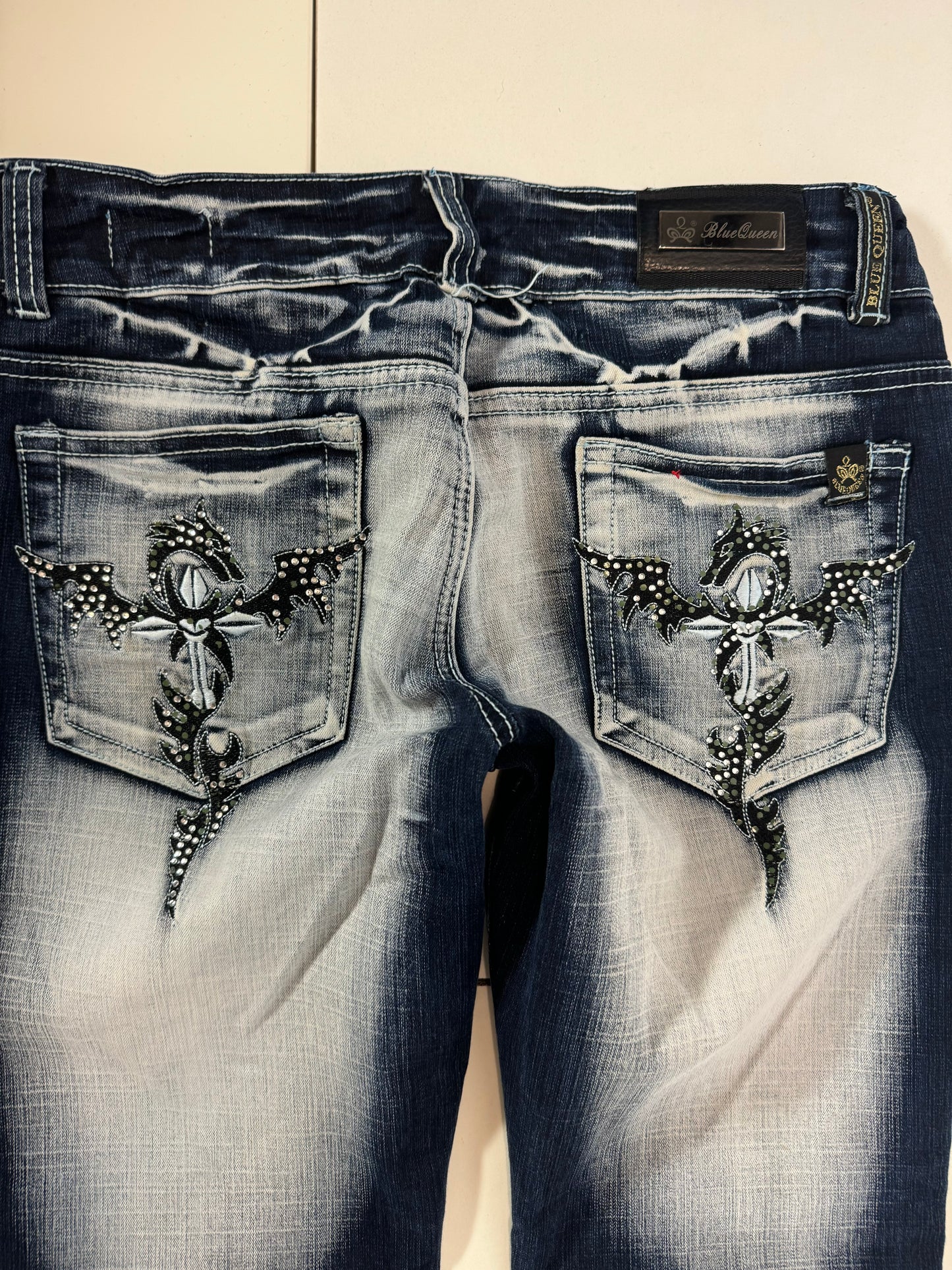 Lågmidjade jeans–stl: S