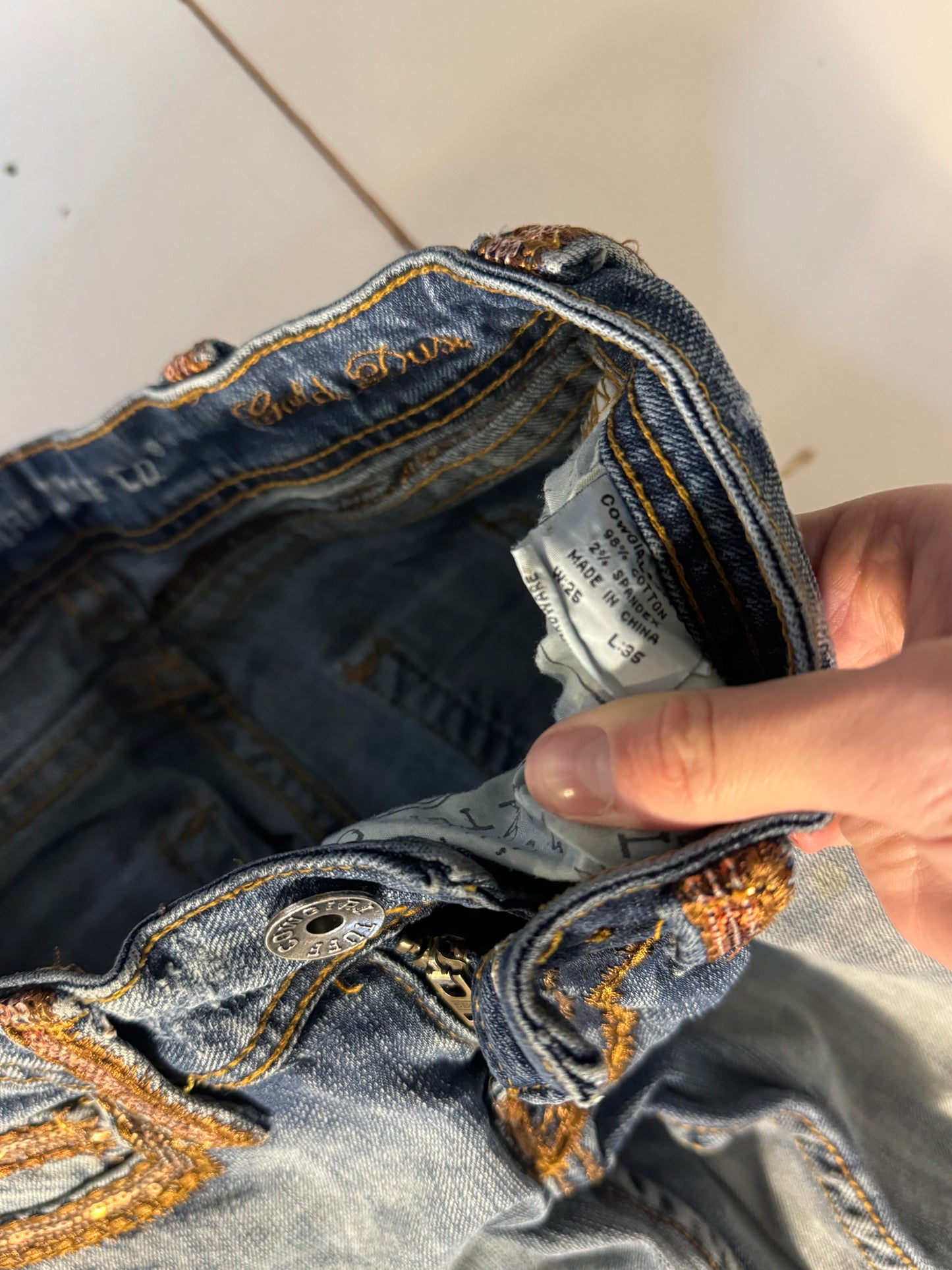 Lavlivede jeans str: XS
