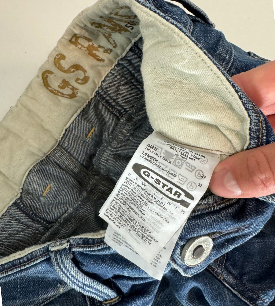 Lågmidjade jeans–stl: S