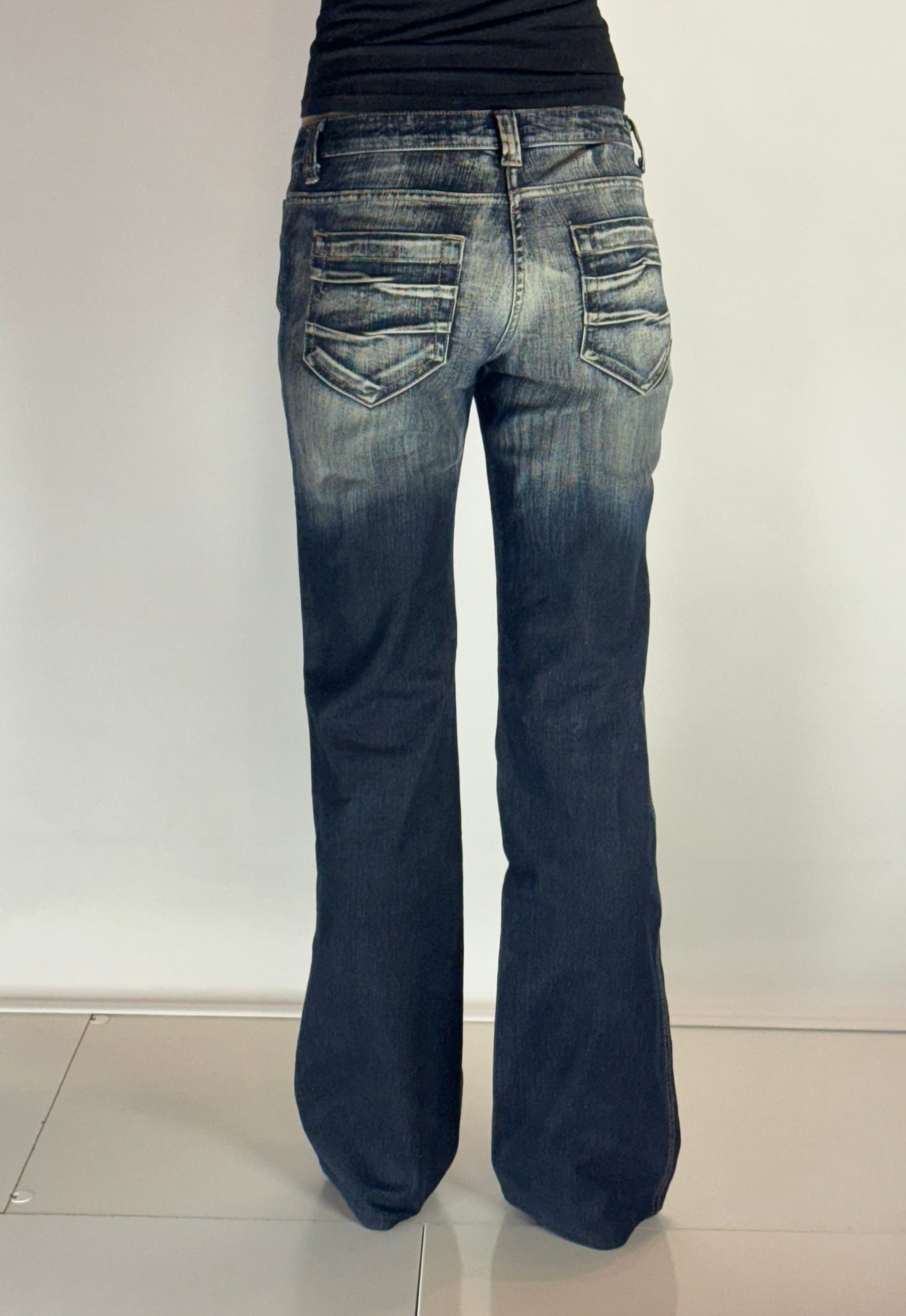 Lågmidjade jeans–stl: S