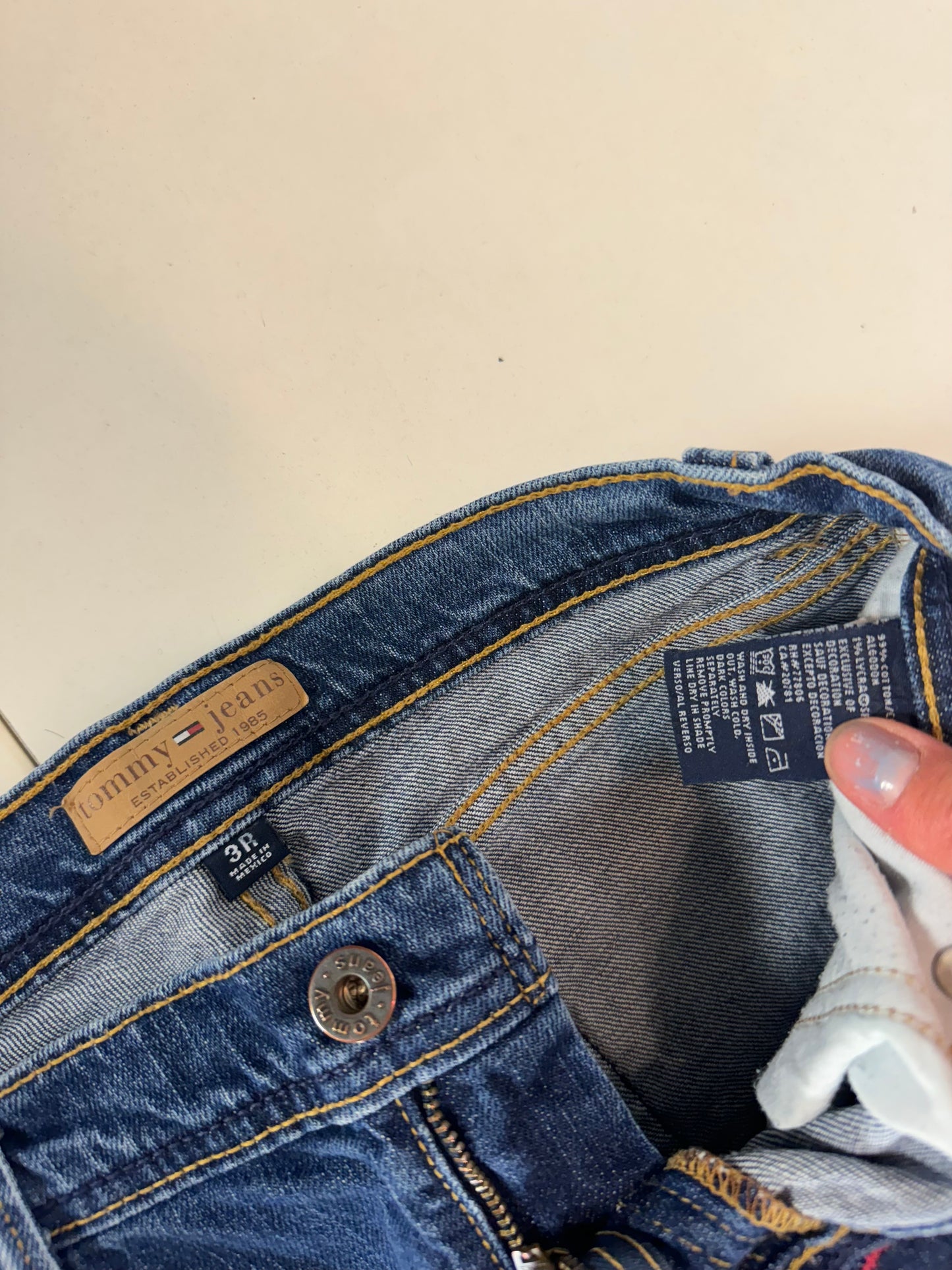 Lågmidjade jeans–stl: XS/S