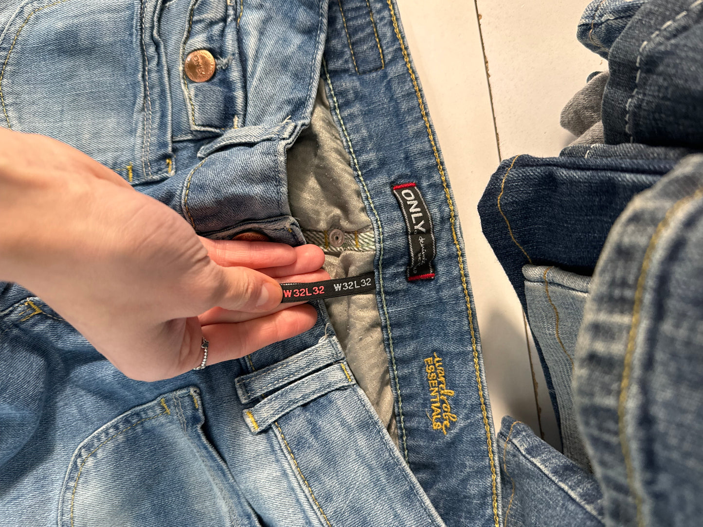 Lavtaljede jeans str: S