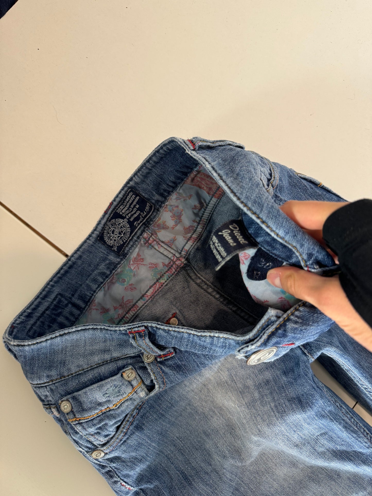 Lågmidjade jeans-stl: S