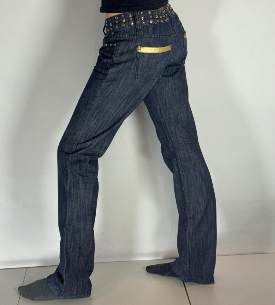 Lågmidjade jeans–stl: S