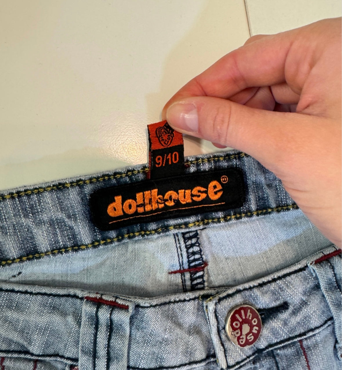 Lågmidjade jeans–stl: M