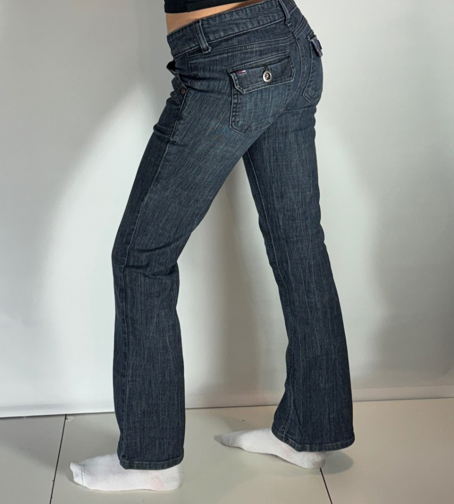 Lågmidjade jeans–stl: S