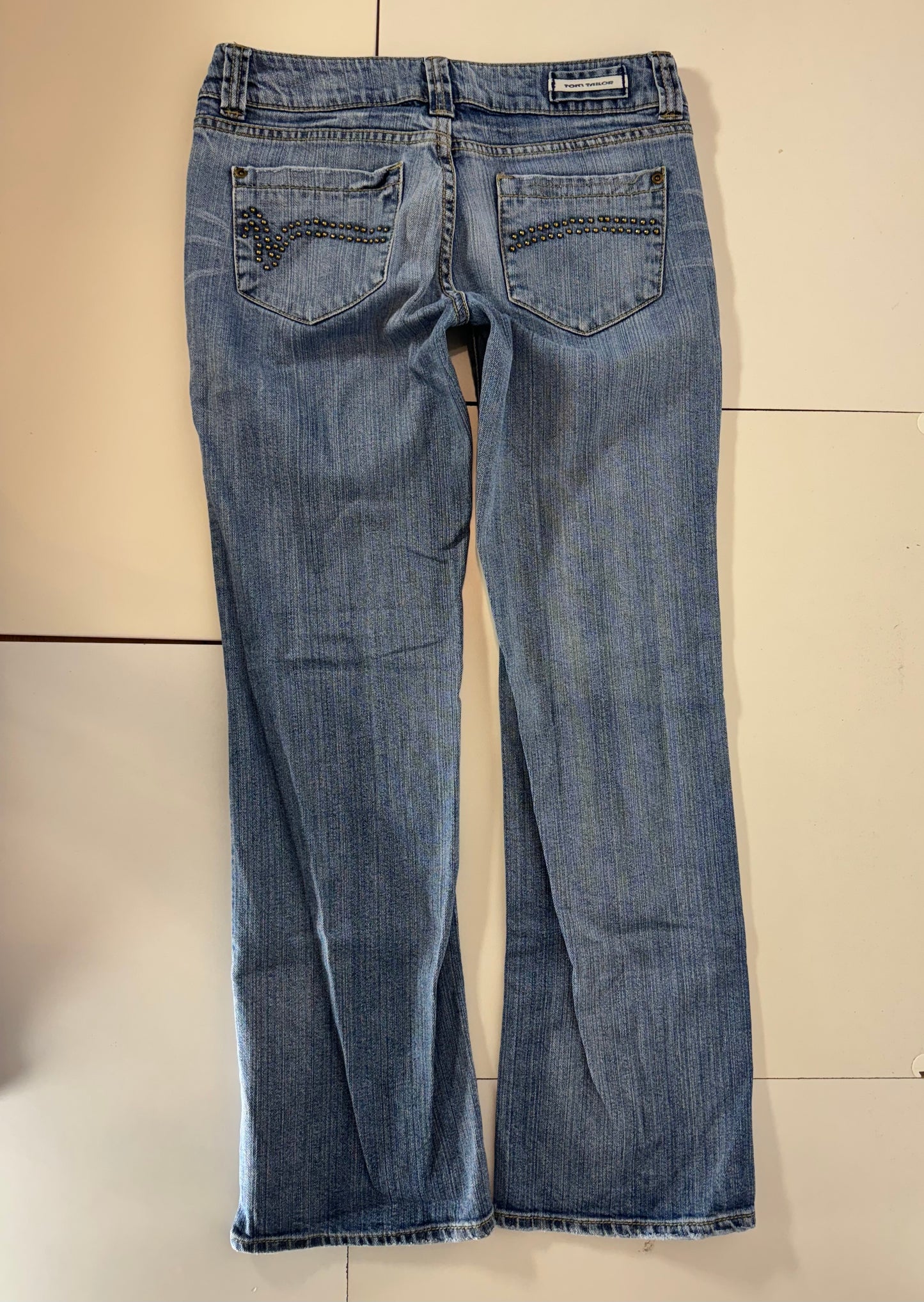Lågmidjade jeans–stl: S