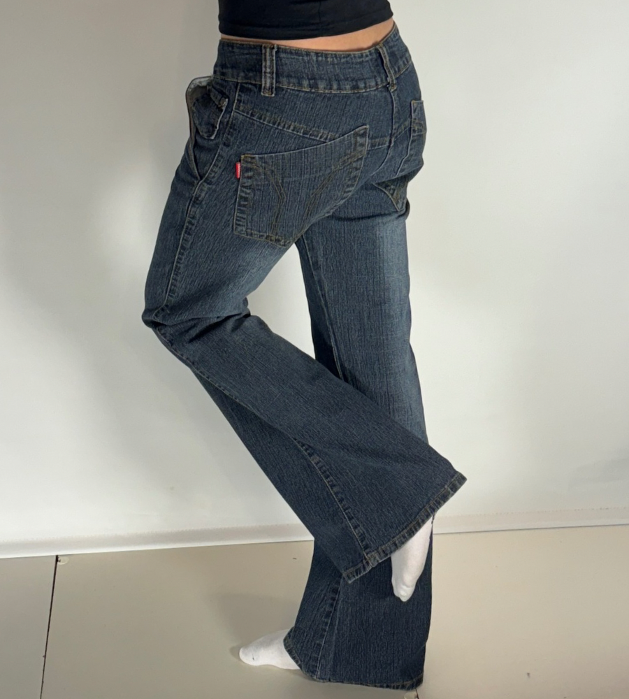 Lågmidjade jeans–stl: S