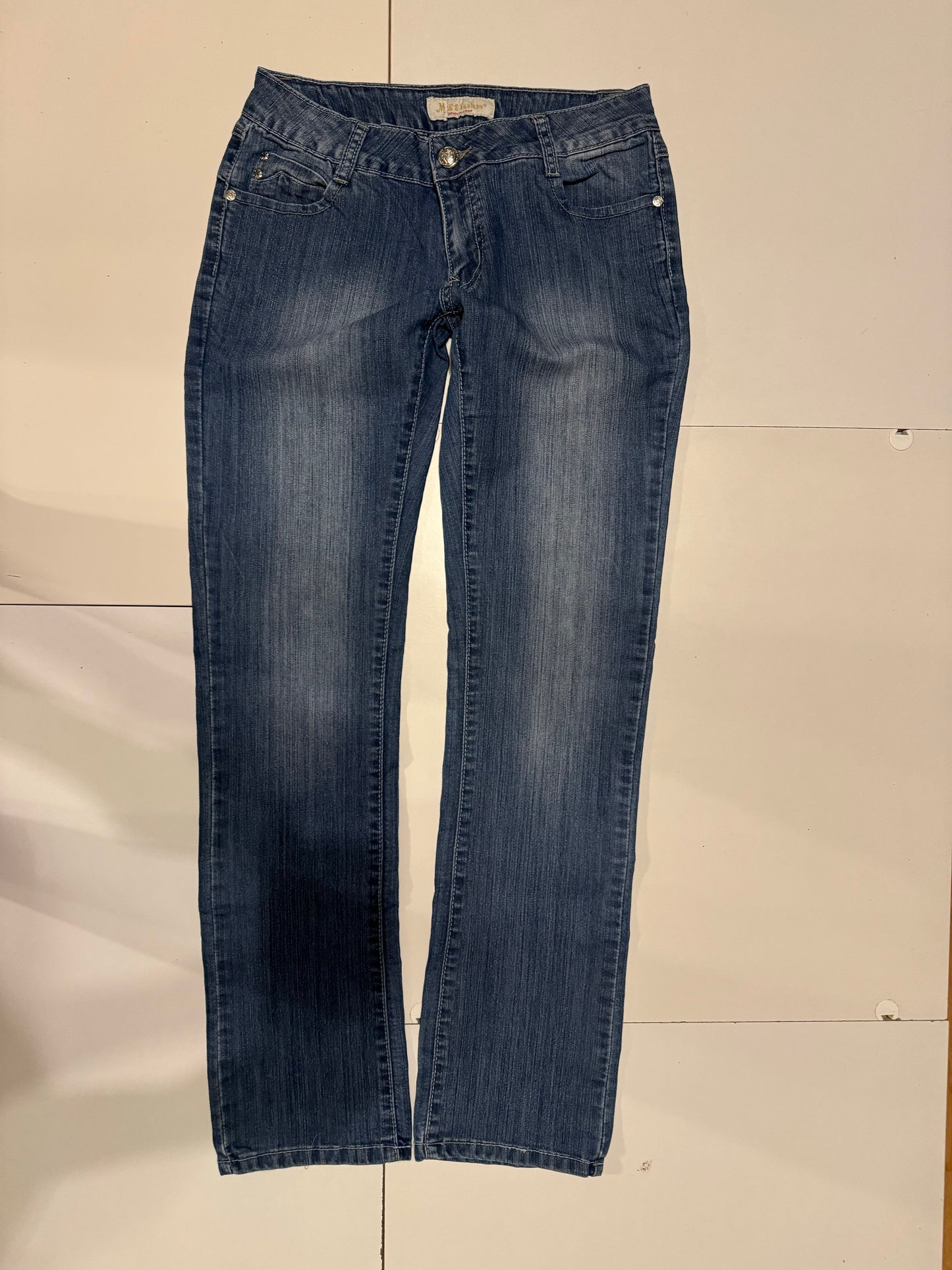 Lågmidjade jeans–stl: S