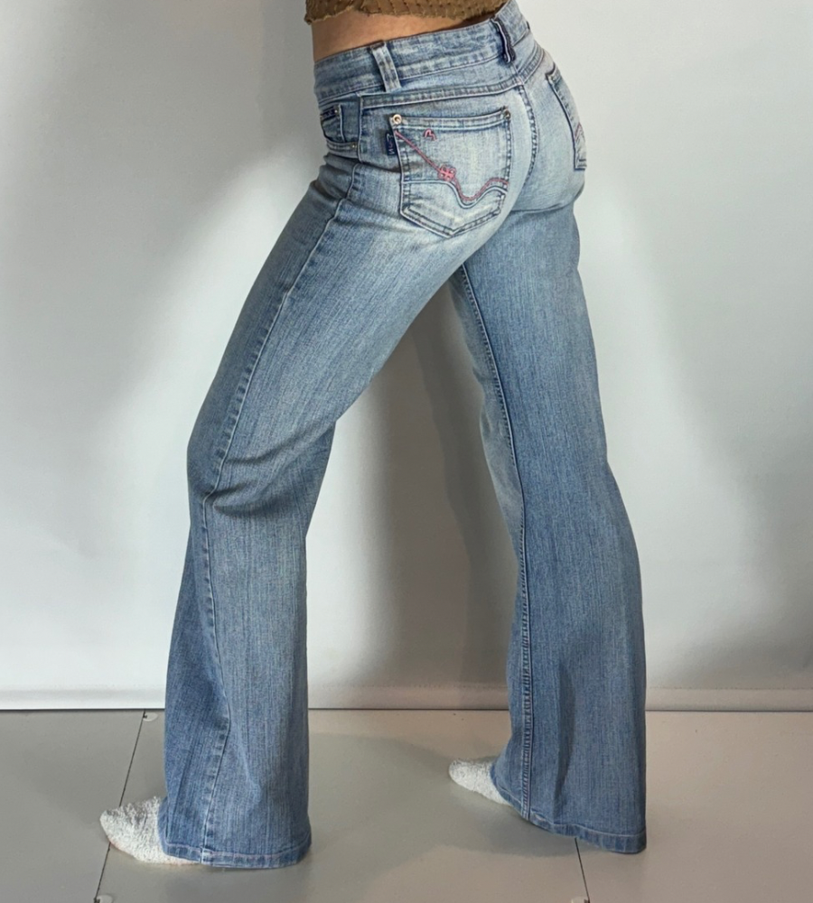 Lågmidjade jeans–stl: XS