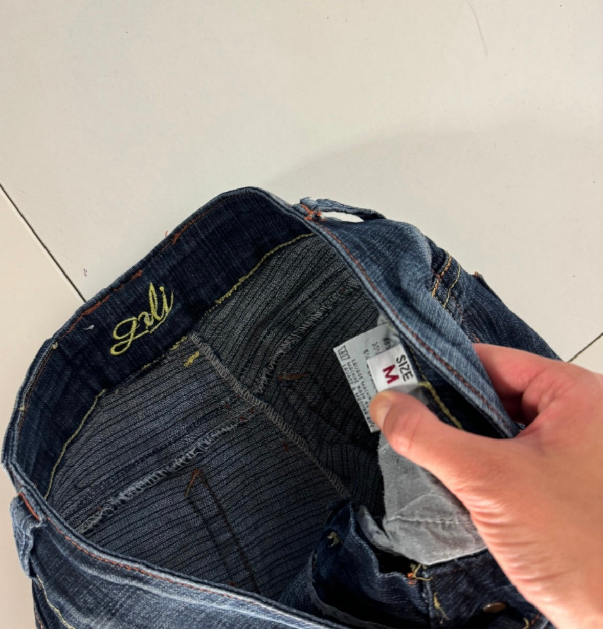 Lågmidjade jeans–stl: XS