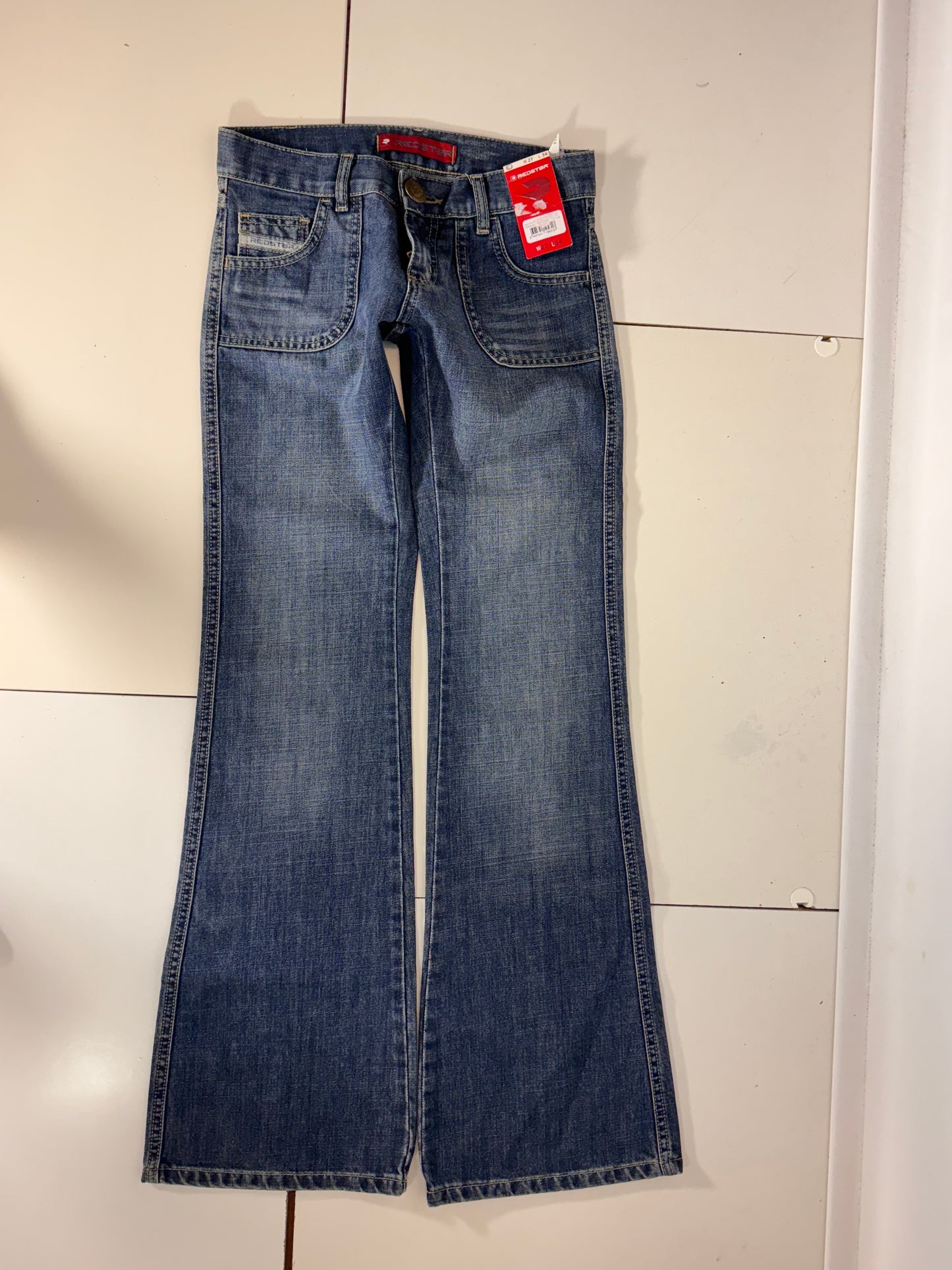 Lågmidjade jeans stl: XXXS (W27/L34)
