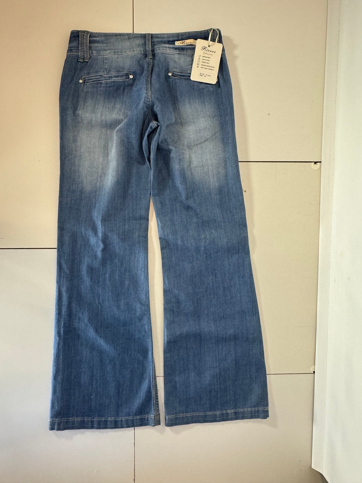 Lågmidjade jeans–stl: S