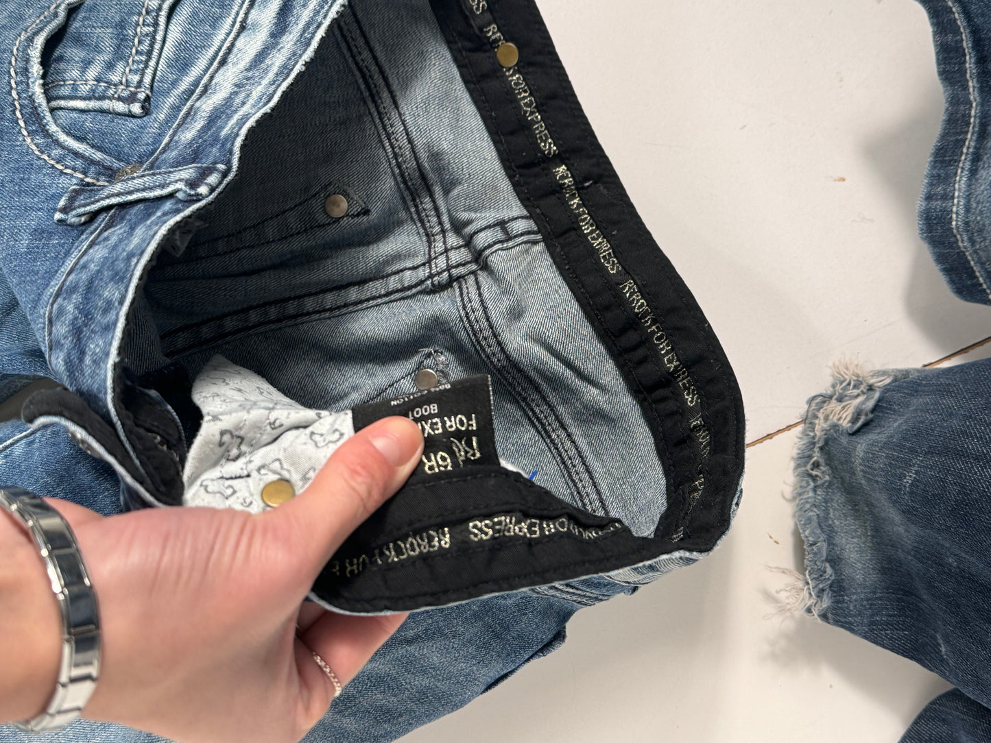 Lavtaljede jeans str: S