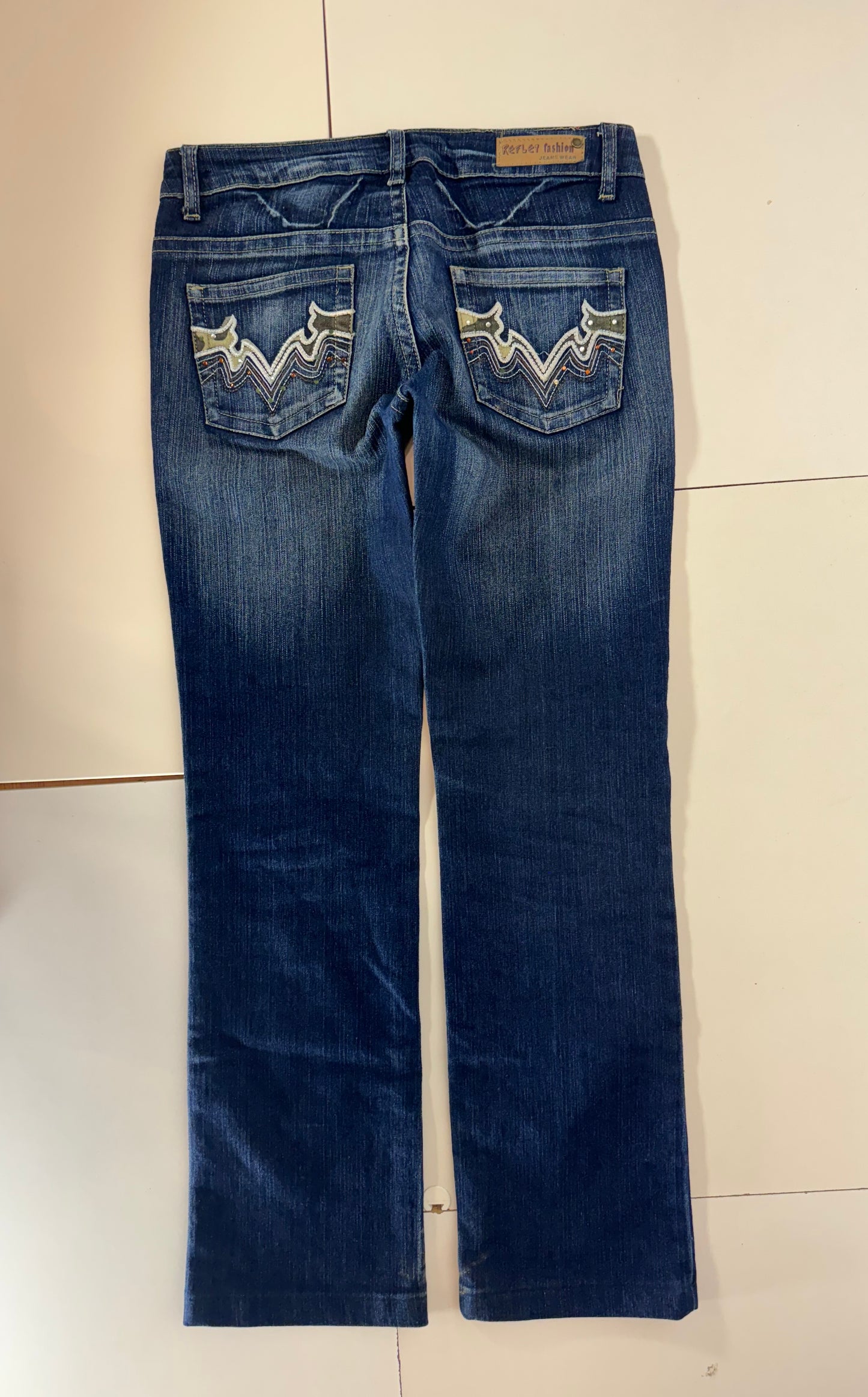 Lågmidjade jeans–stl: S