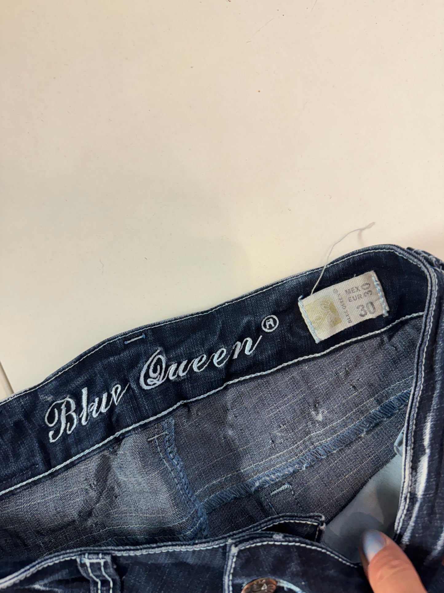 Lågmidjade jeans–stl: S