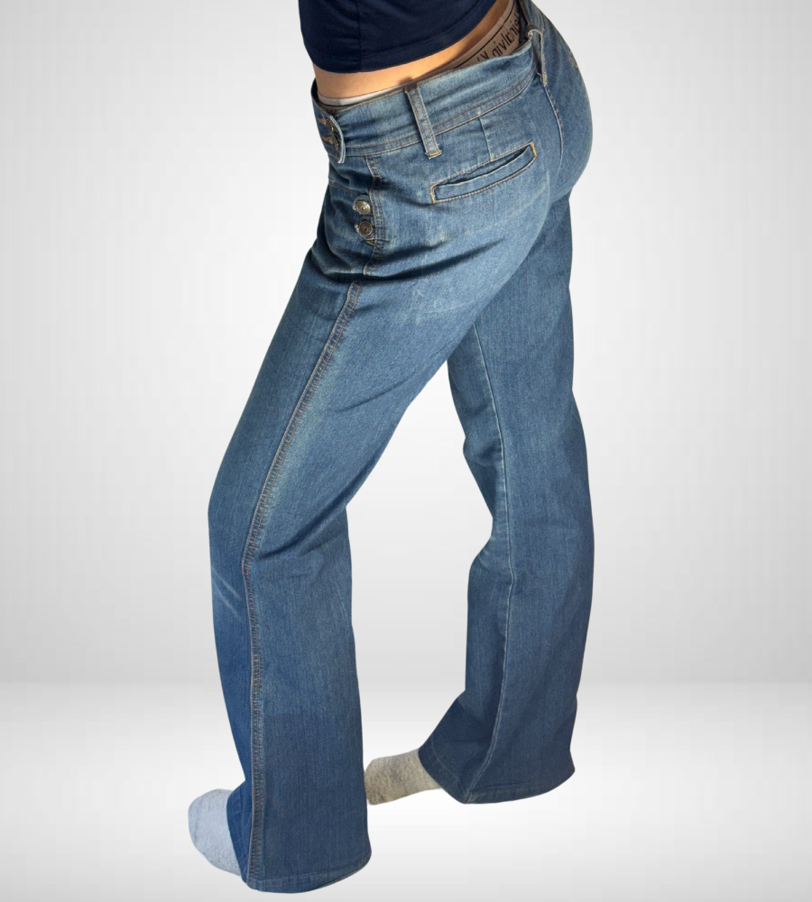 Lågmidjade jeans–stl: S