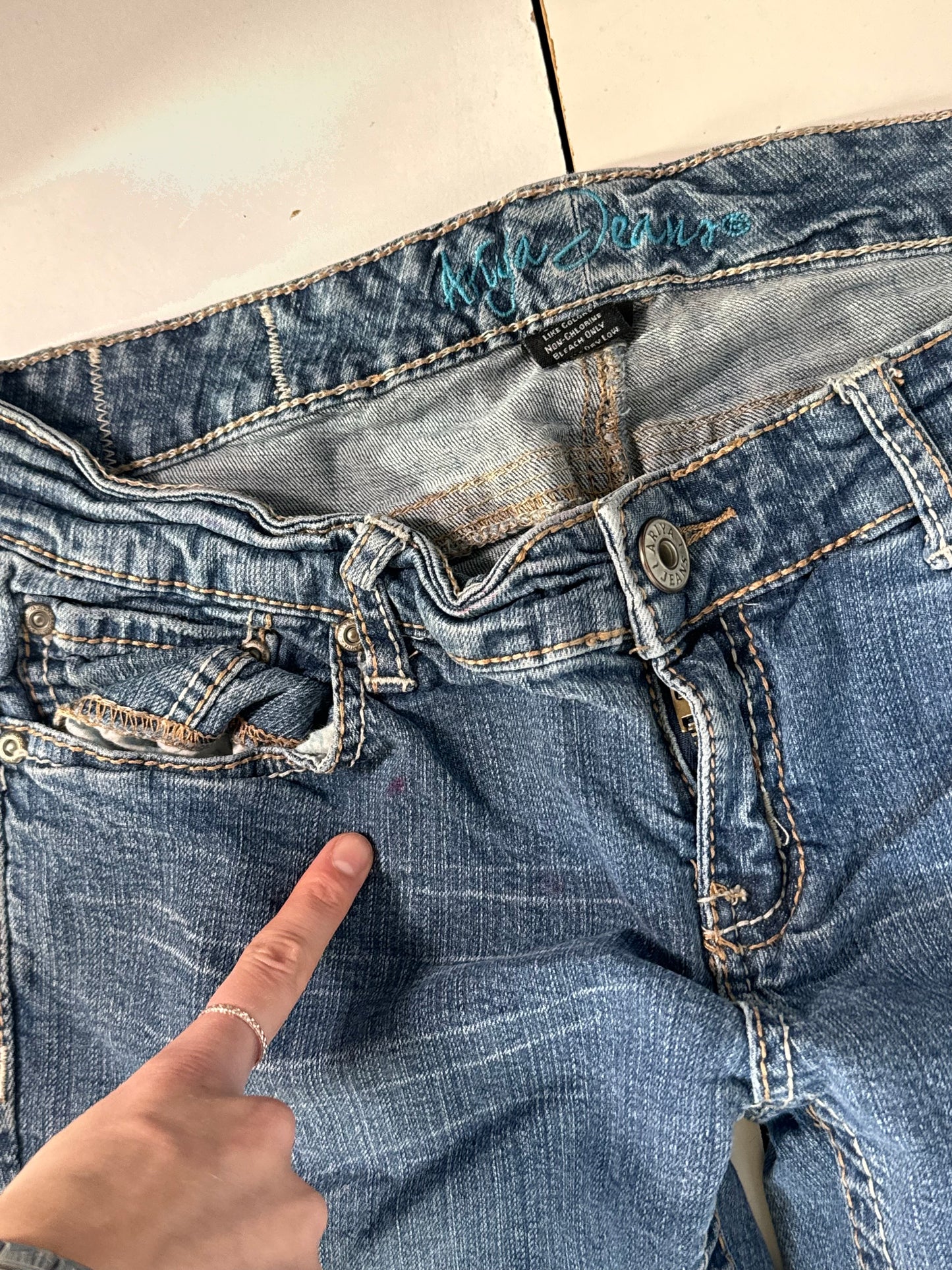 Lavtaljede jeans str: S