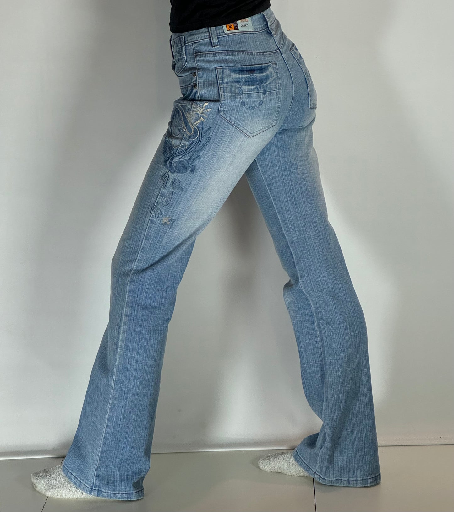 Utsvängda jeans stl: XS
