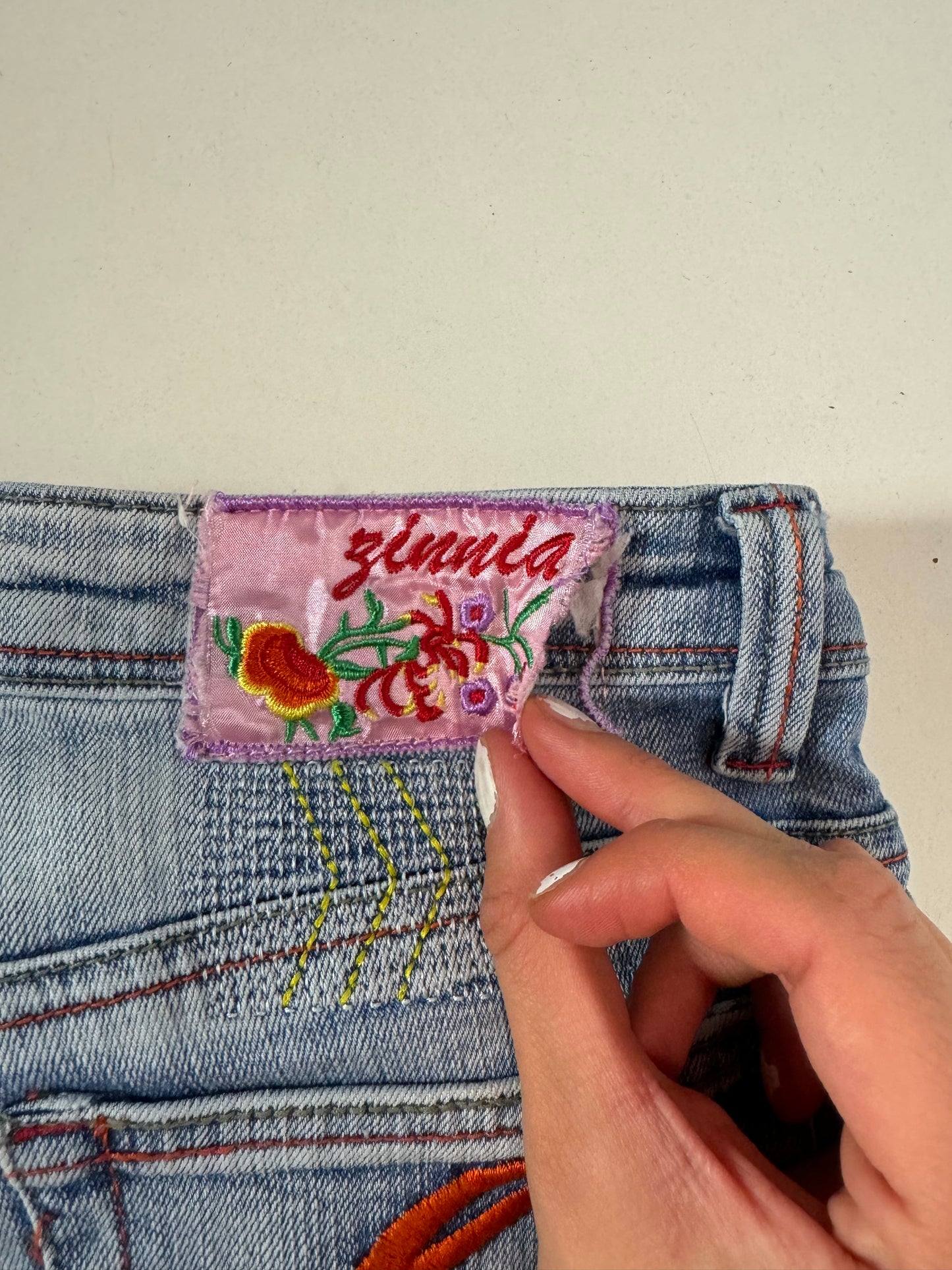 Lågmidjade jeans–stl: XS/S