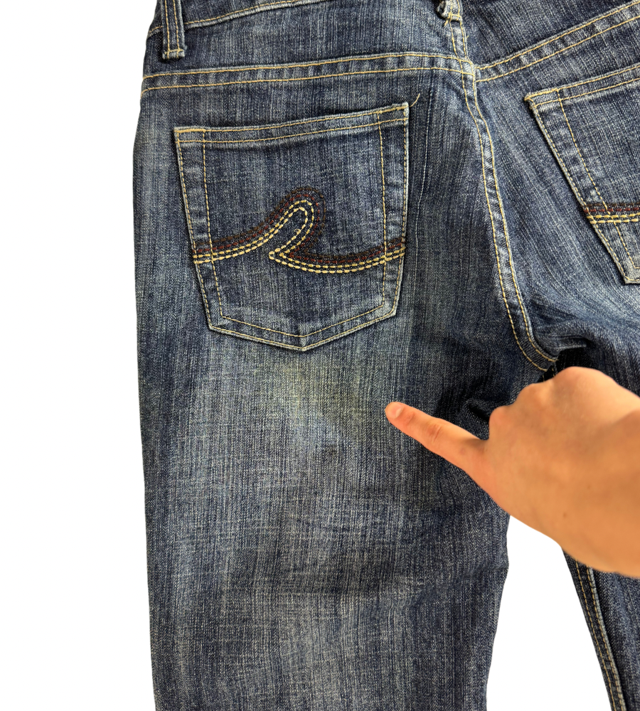 Lågmidjade jeans–stl: XS
