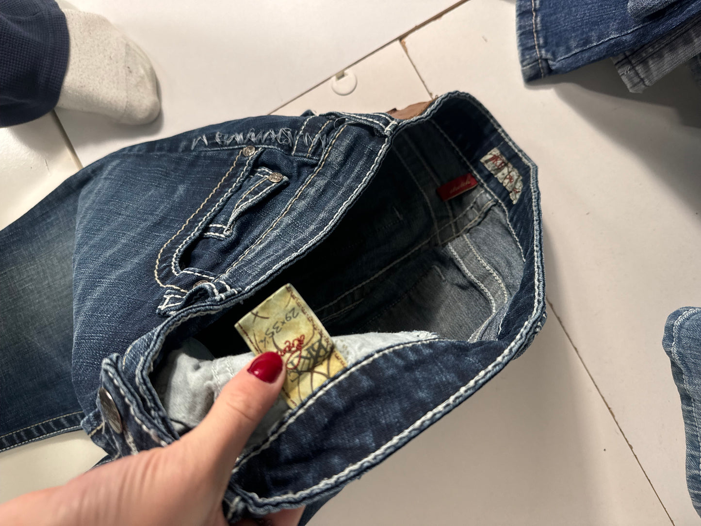 Lågmidjade jeans stl: S