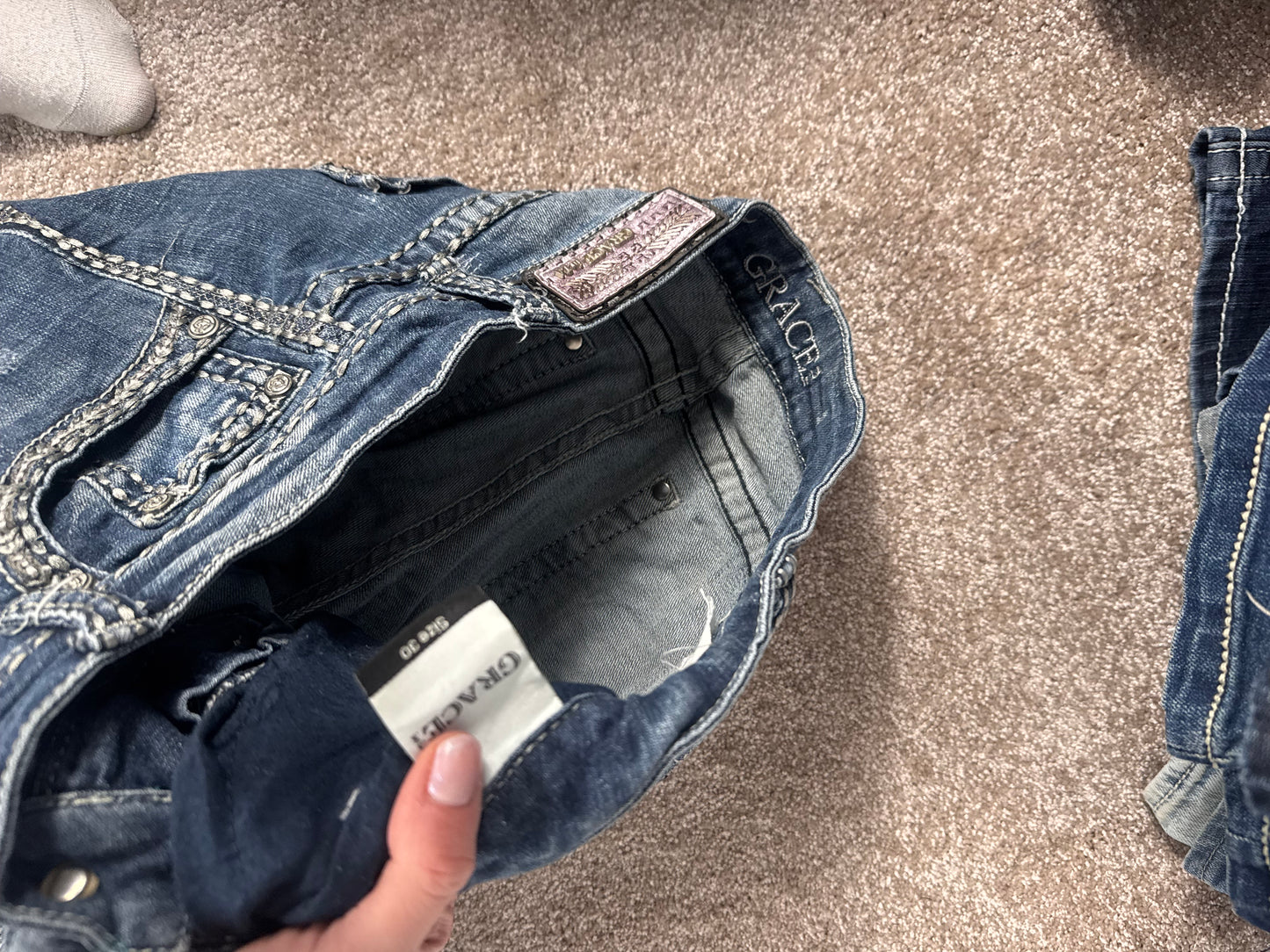 Lågmidjade jeans stl: M