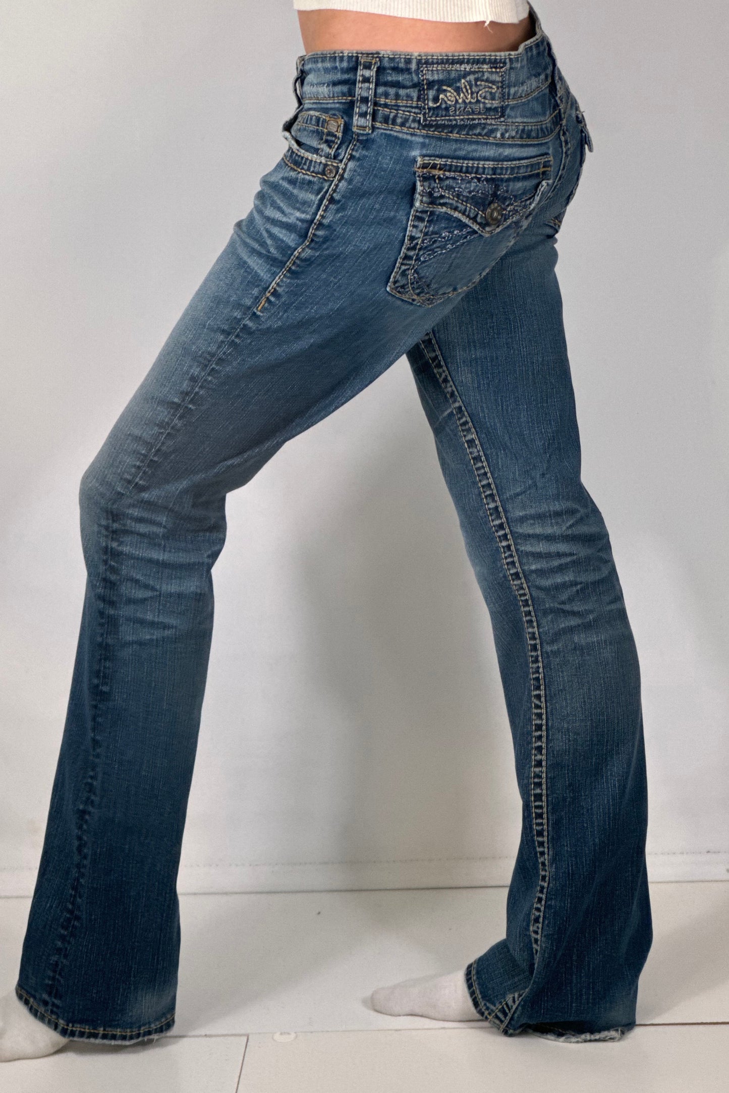 Lavtaljede jeans str: S