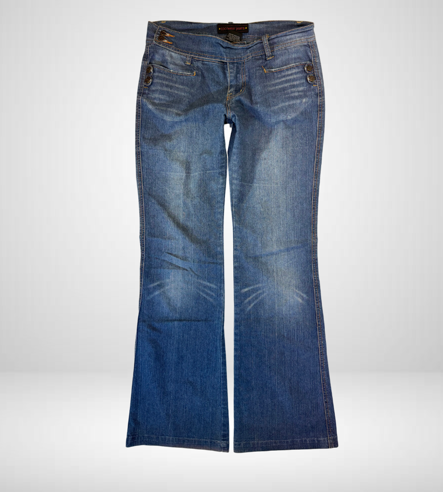 Lågmidjade jeans–stl: S
