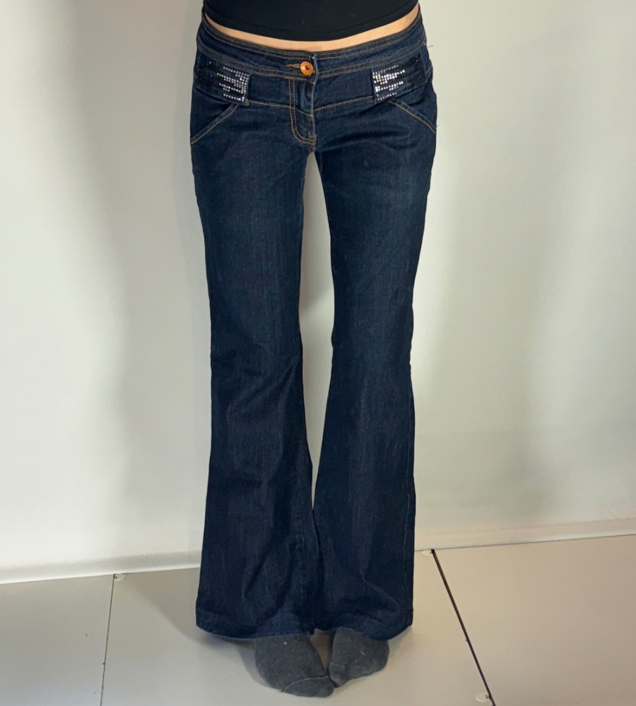 Lågmidjade jeans–stl: S/M