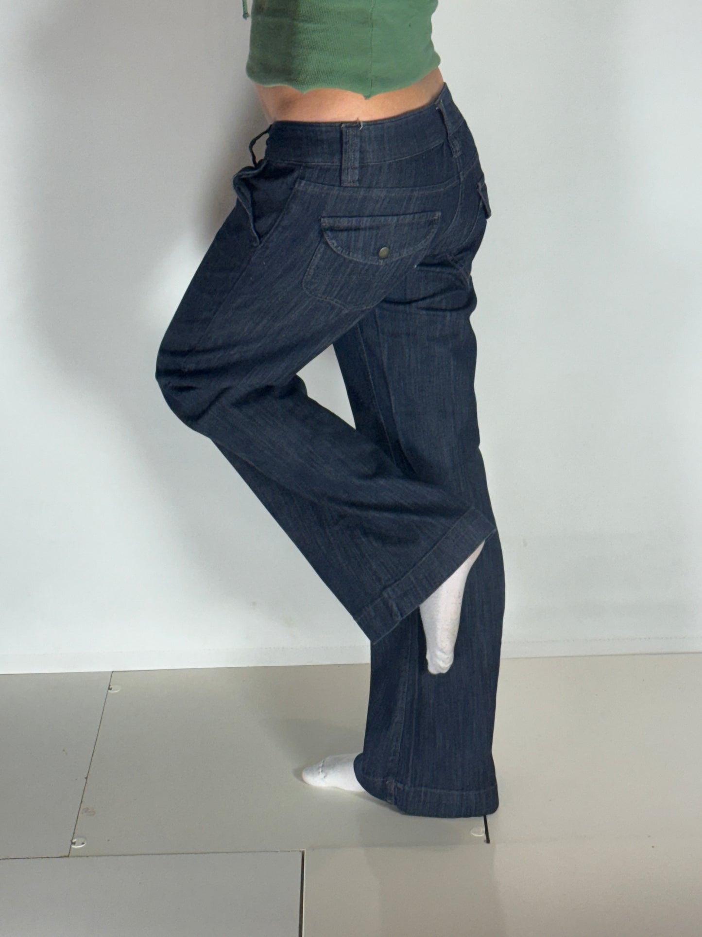 Lågmidjade jeans–stl: S