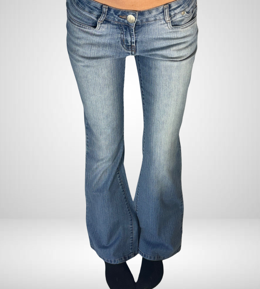Lågmidjade jeans–stl: S