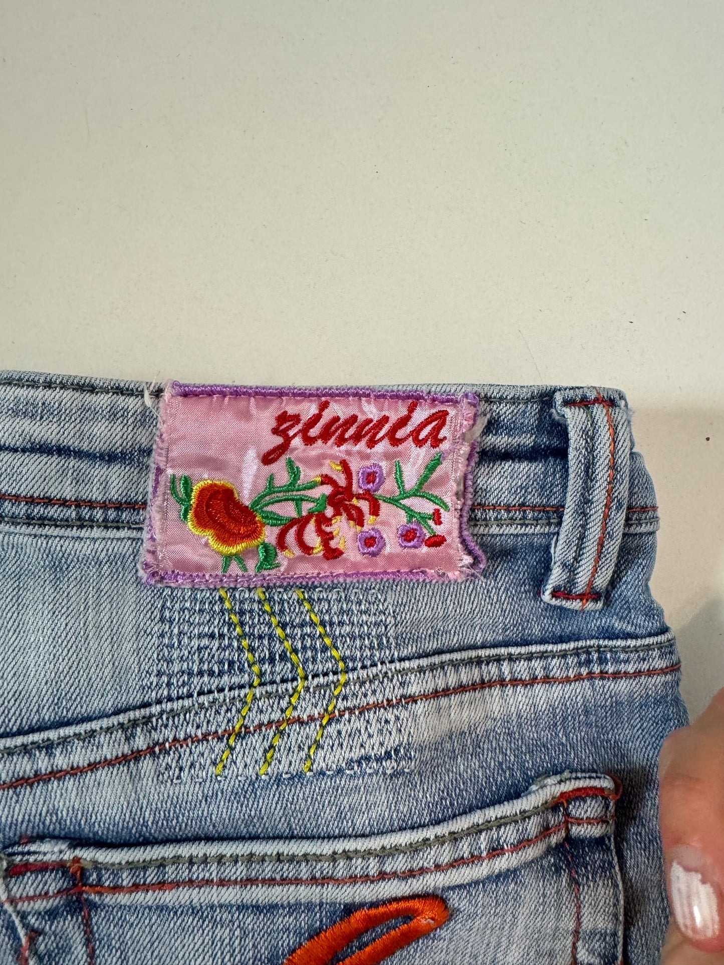 Lågmidjade jeans–stl: XS/S