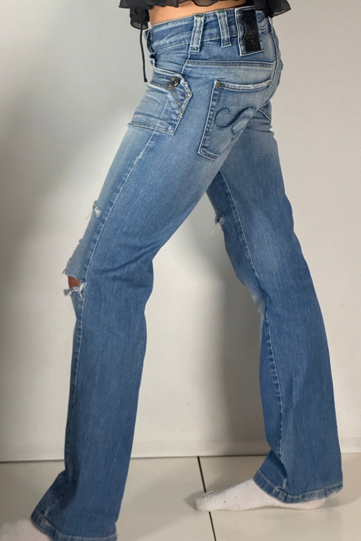 Lågmidjade jeans stl: S