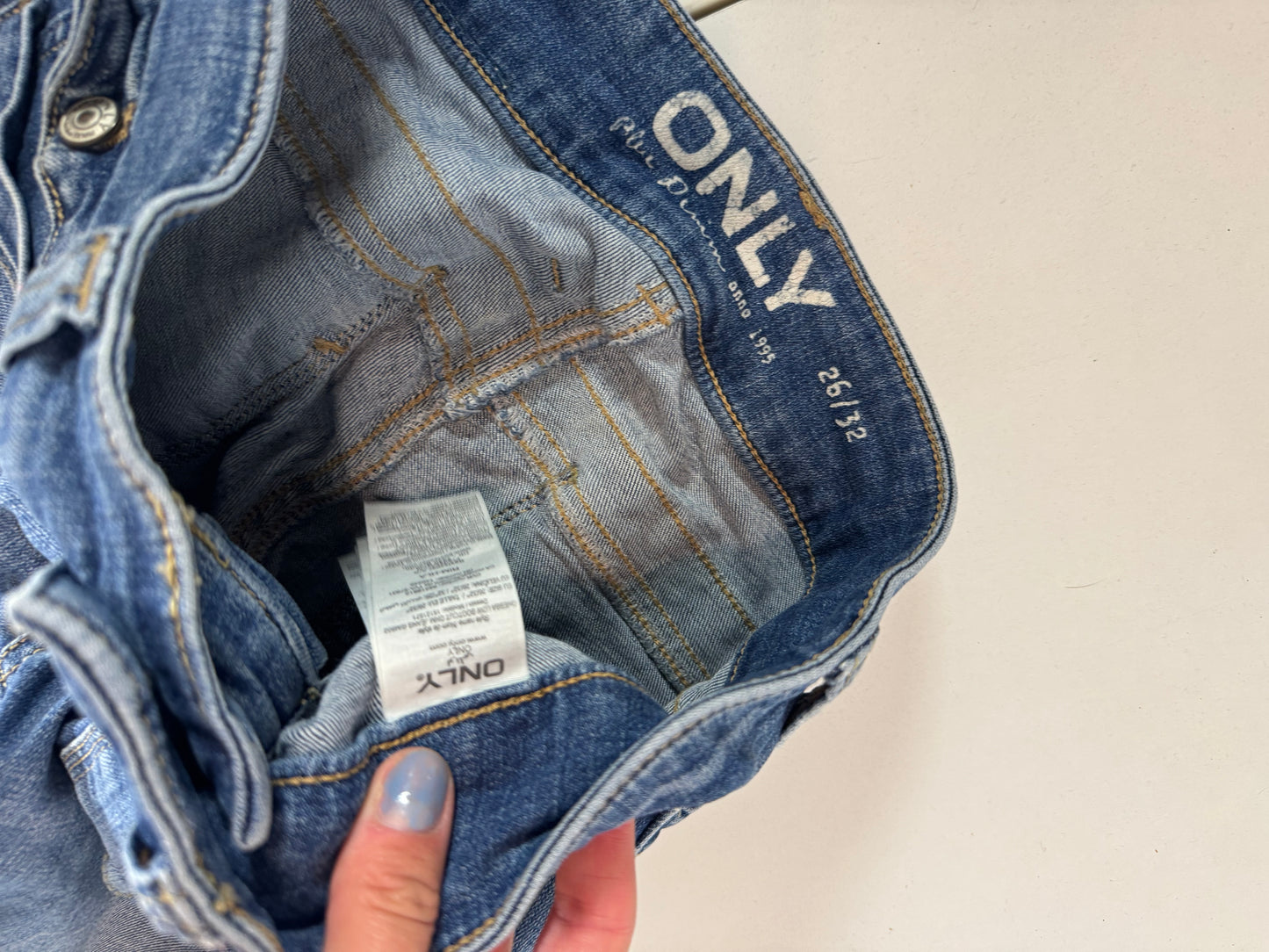 Lågmidjade jeans–stl: XS
