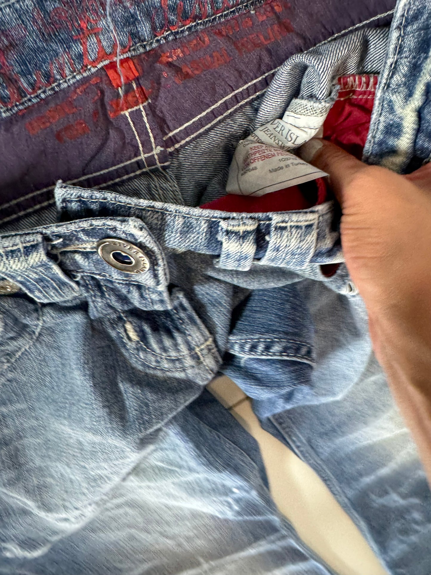 Lågmidjade jeans–stl: S