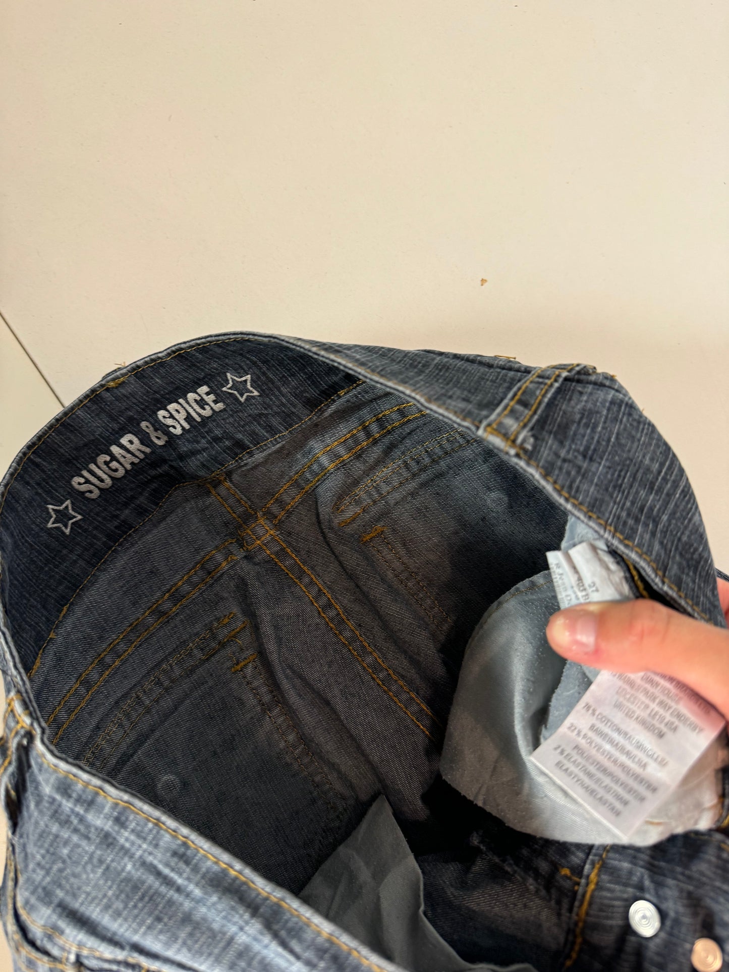 Lågmidjade jeans–stl: XS
