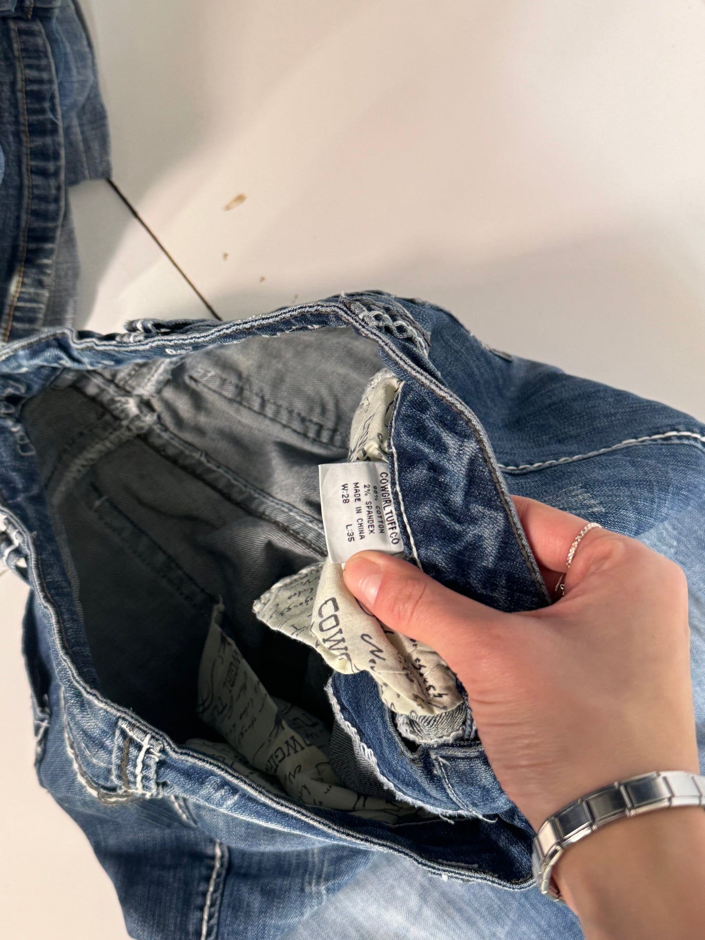 Lavtaljede jeans str: S