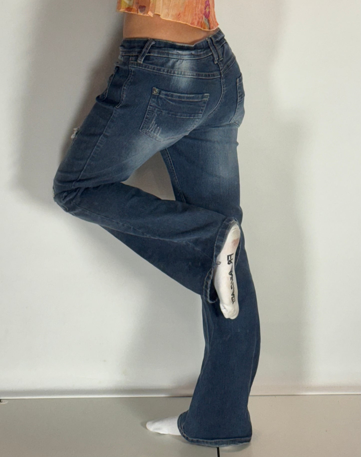 Lågmidjade jeans–stl: S