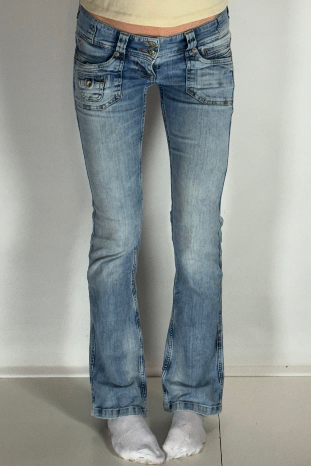 Lågmidjade jeans–stl: XS