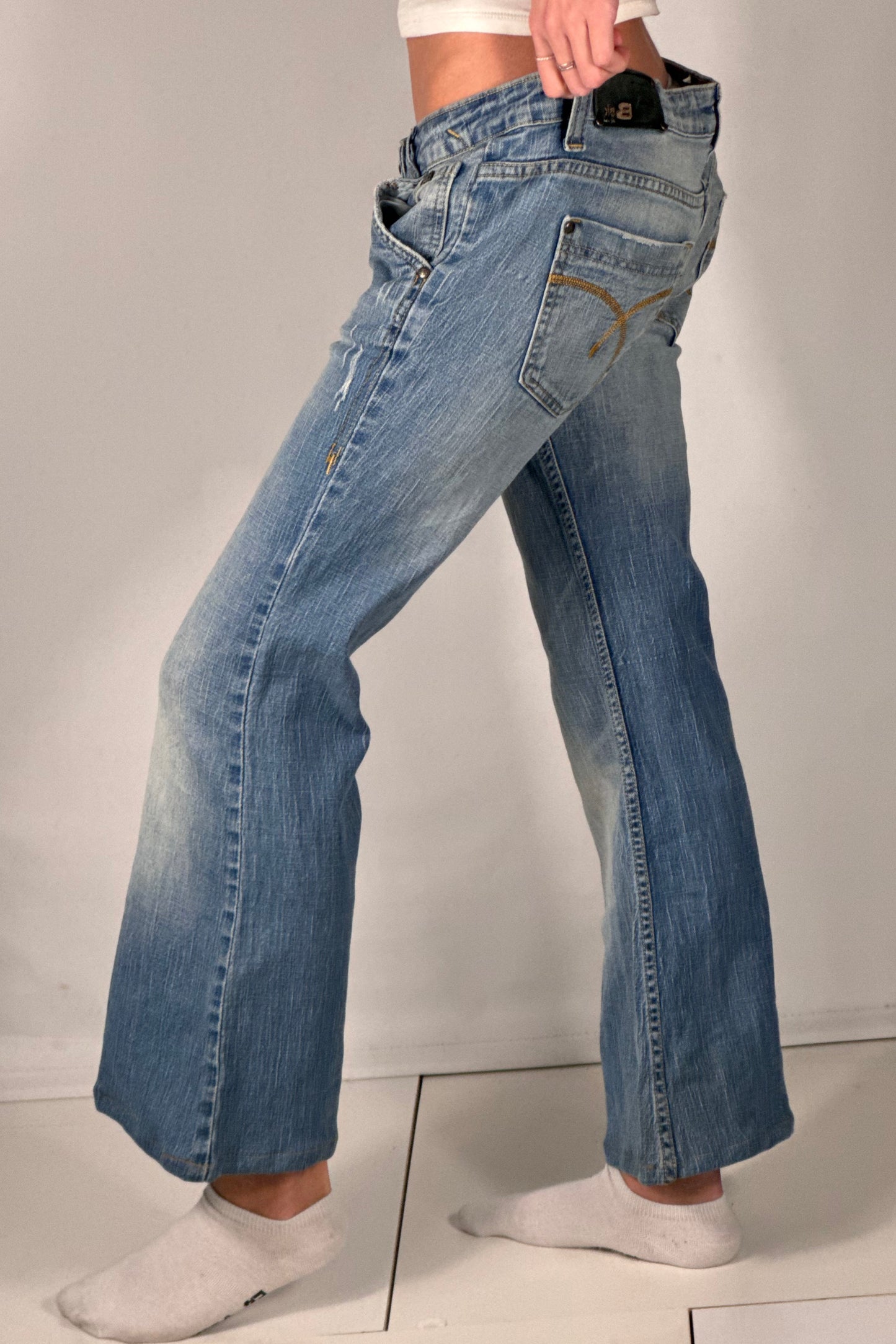 Lavtaljede jeans str: M