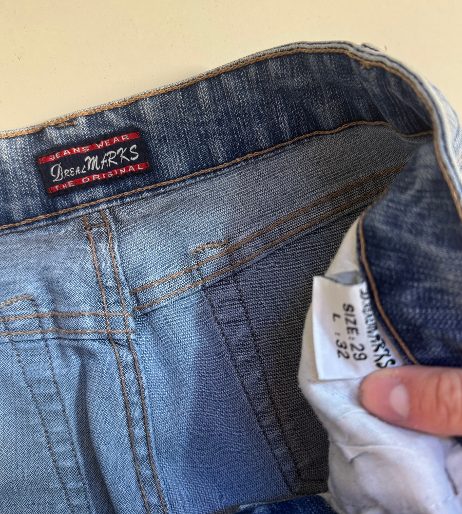 Lågmidjade jeans–stl: S