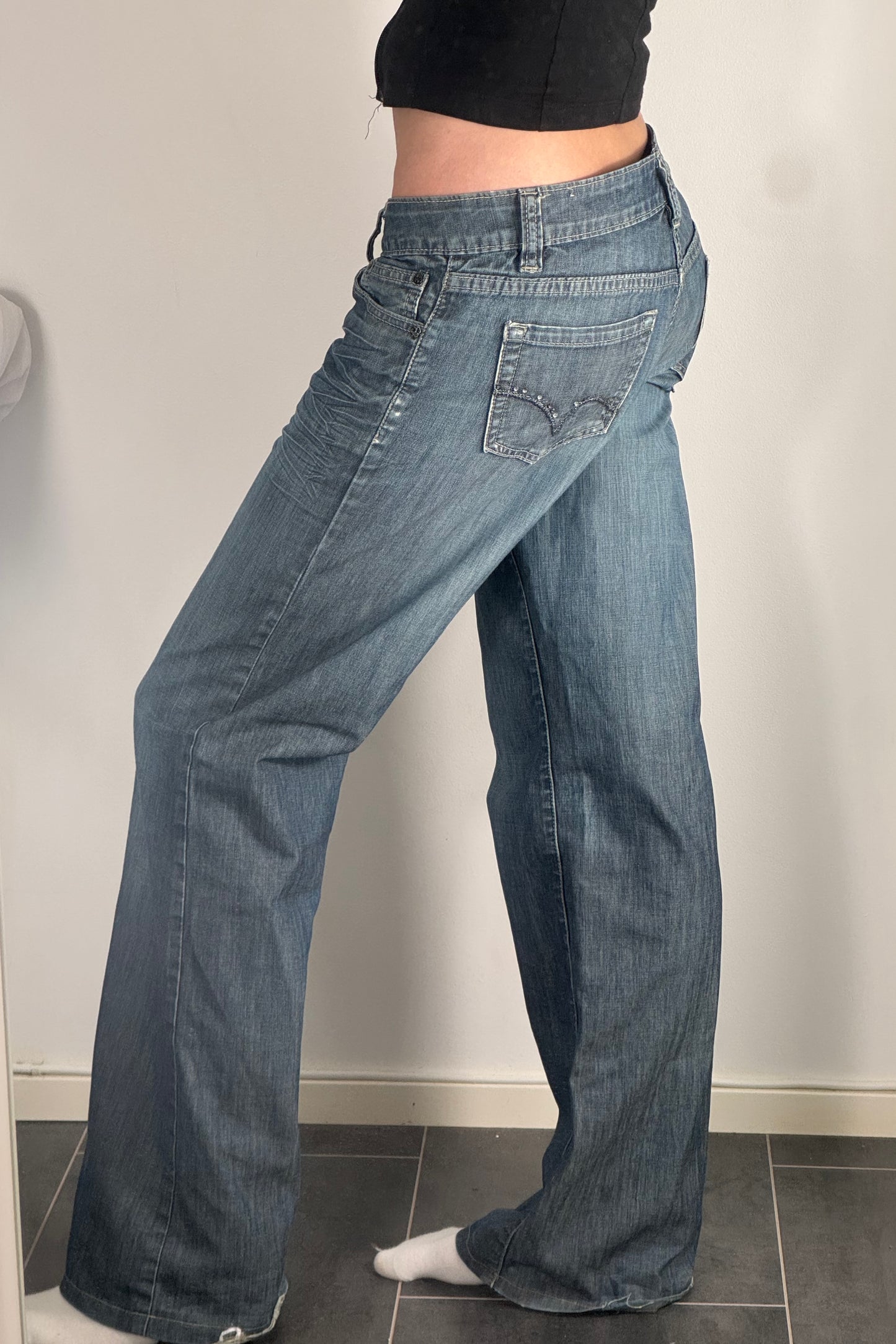 Lågmidjade jeans stl: S