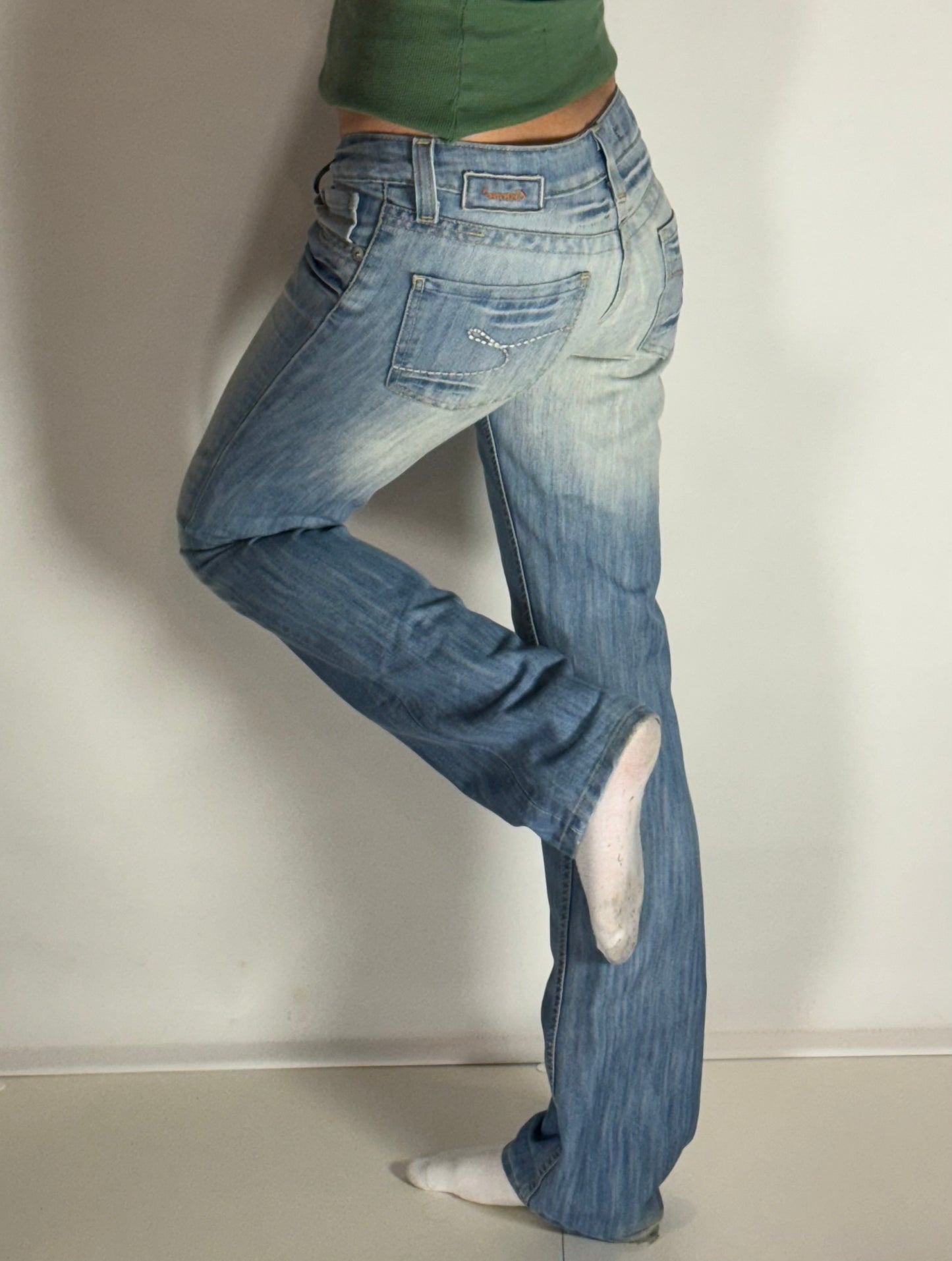 Lågmidjade jeans–stl: S