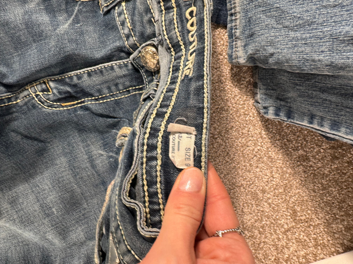 Utsvingte jeans str: XS