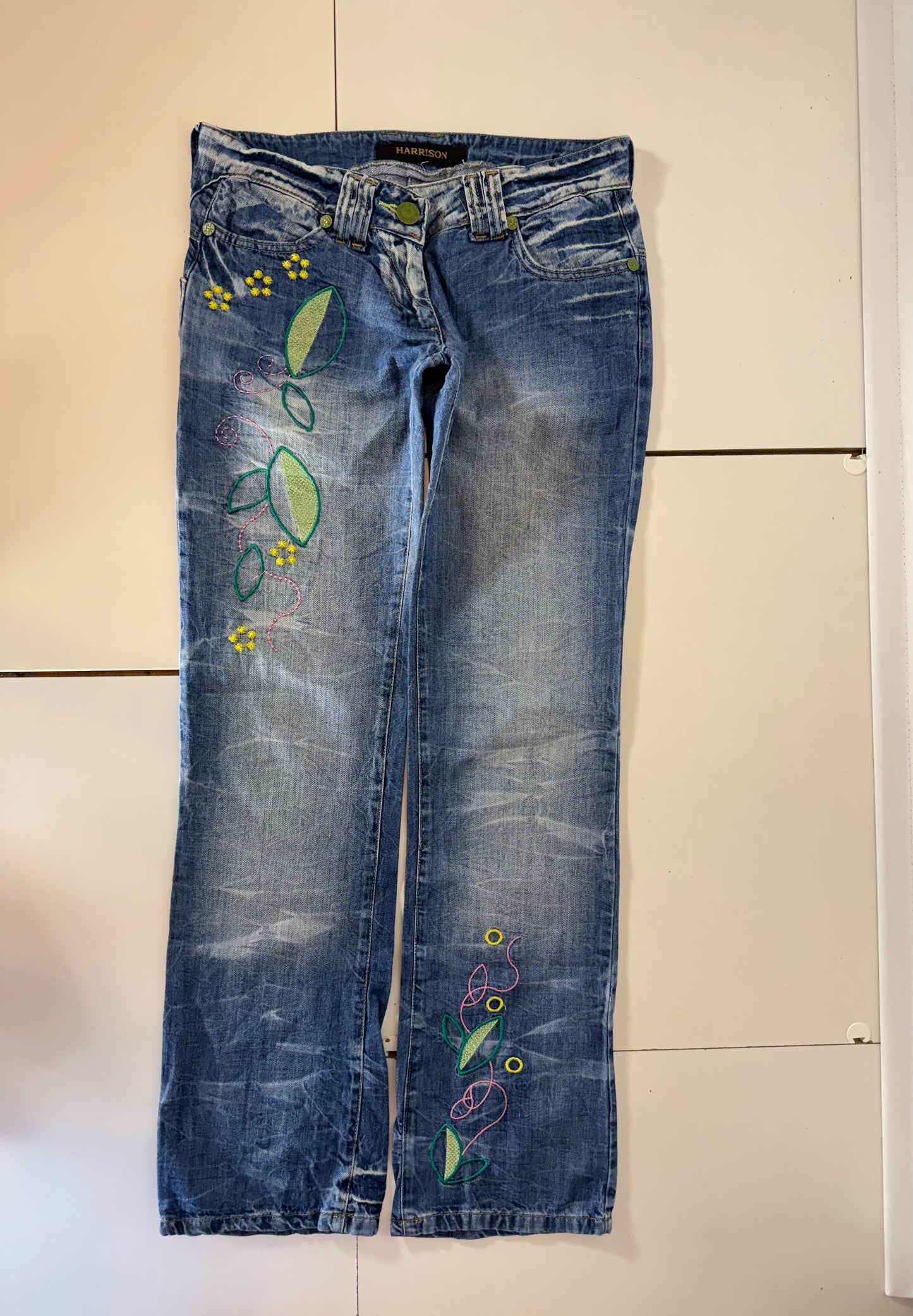 Lågmidjade jeans–stl: S
