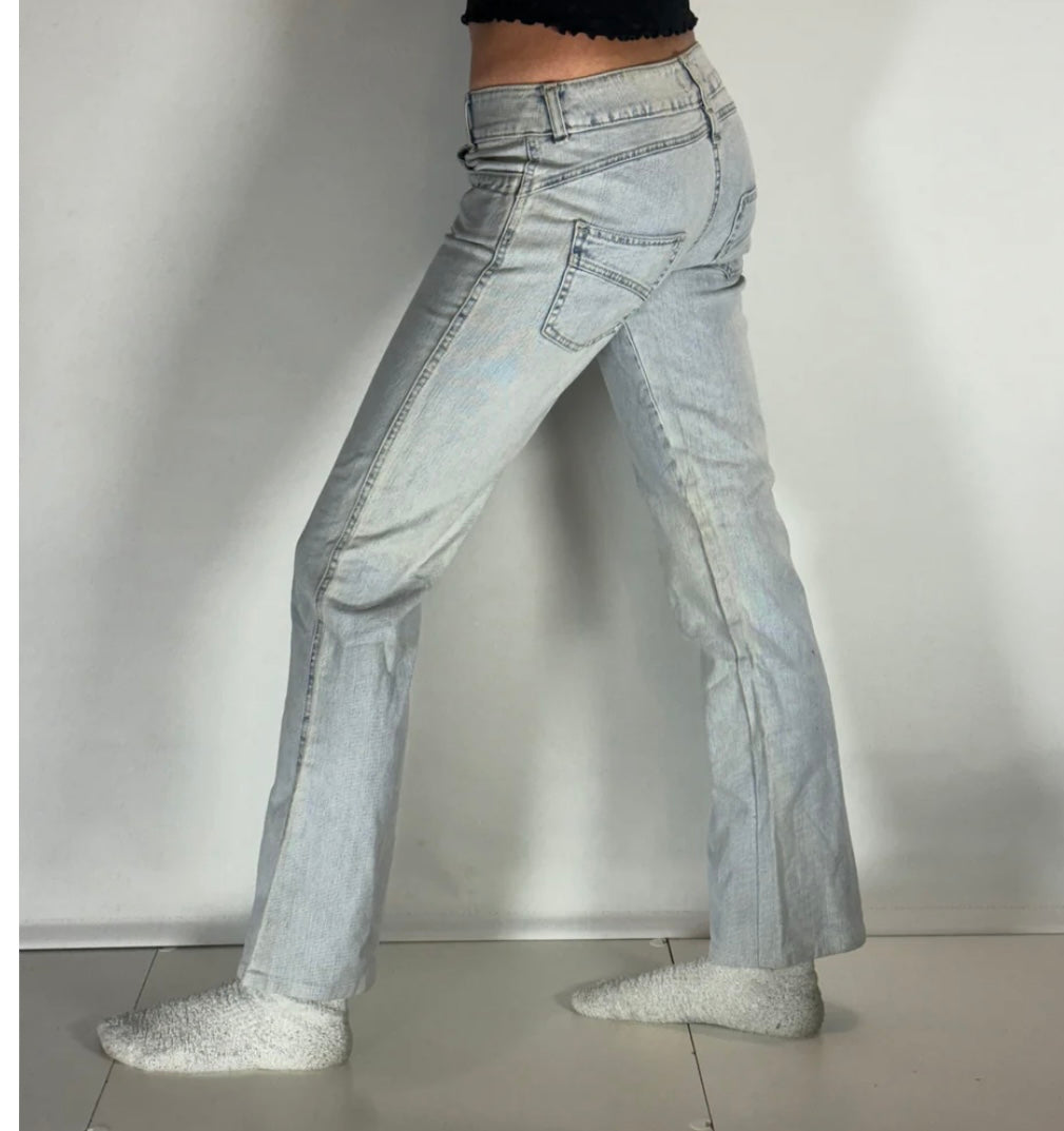 Lågmidjade jeans–stl: XS