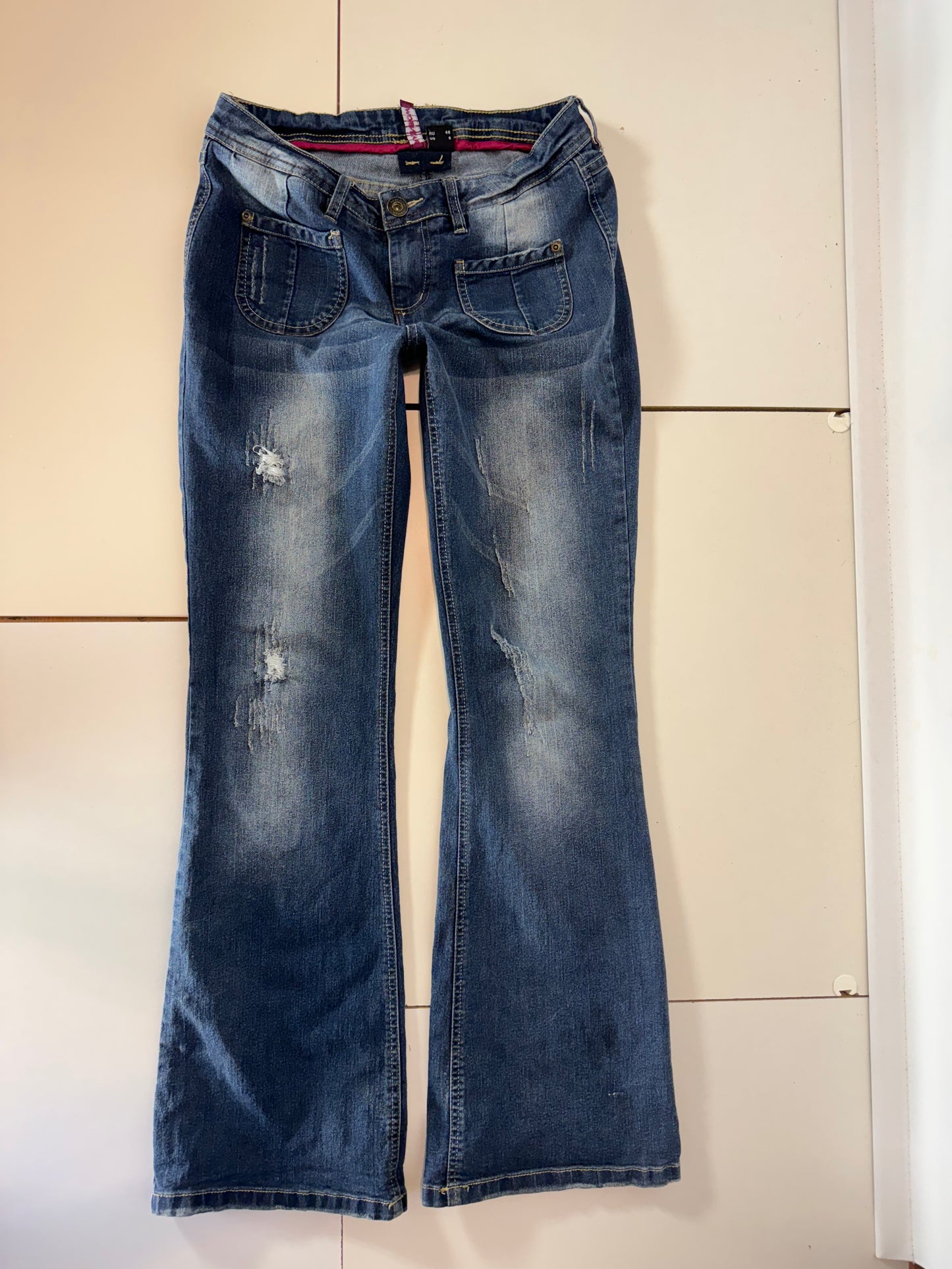 Lågmidjade jeans–stl: S