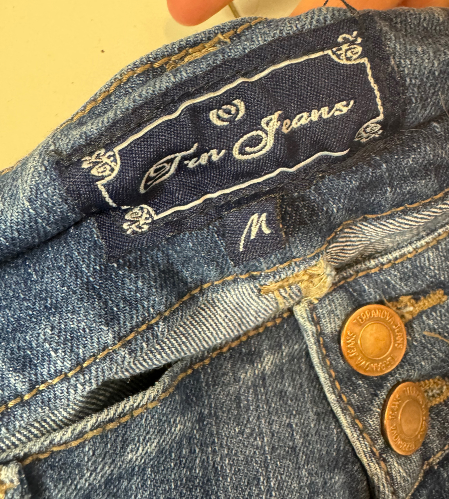 Lågmidjade jeans–stl: S